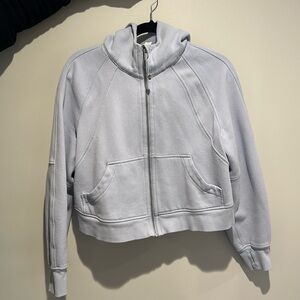 Lululemon blue linen oversized half zip scuba hoodie XS/S